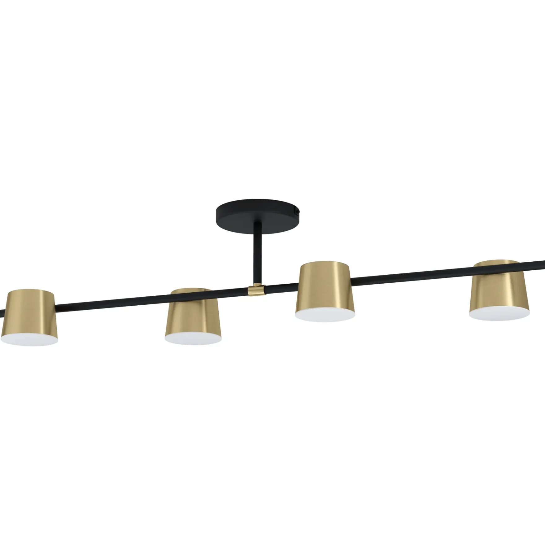 Altamira 4-lys taklampe sort/messing
