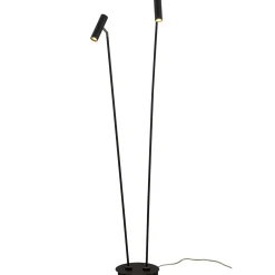Artic LED 2-lys gulvspot sort m/dim