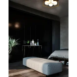 Astro 4-lys plafond sort/opal