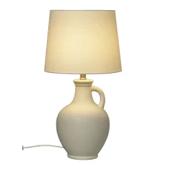 Athena bordlampe naturhvit m/skjerm