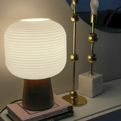 Aura bordlampe brunbeis/opal