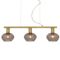 Bell 3-lys pendel messing/sotet