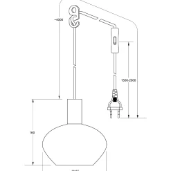 Bell vinduspendel messing/amber