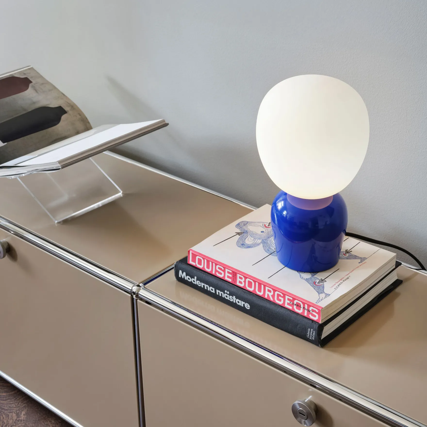 Buddy bordlampe blå/opal