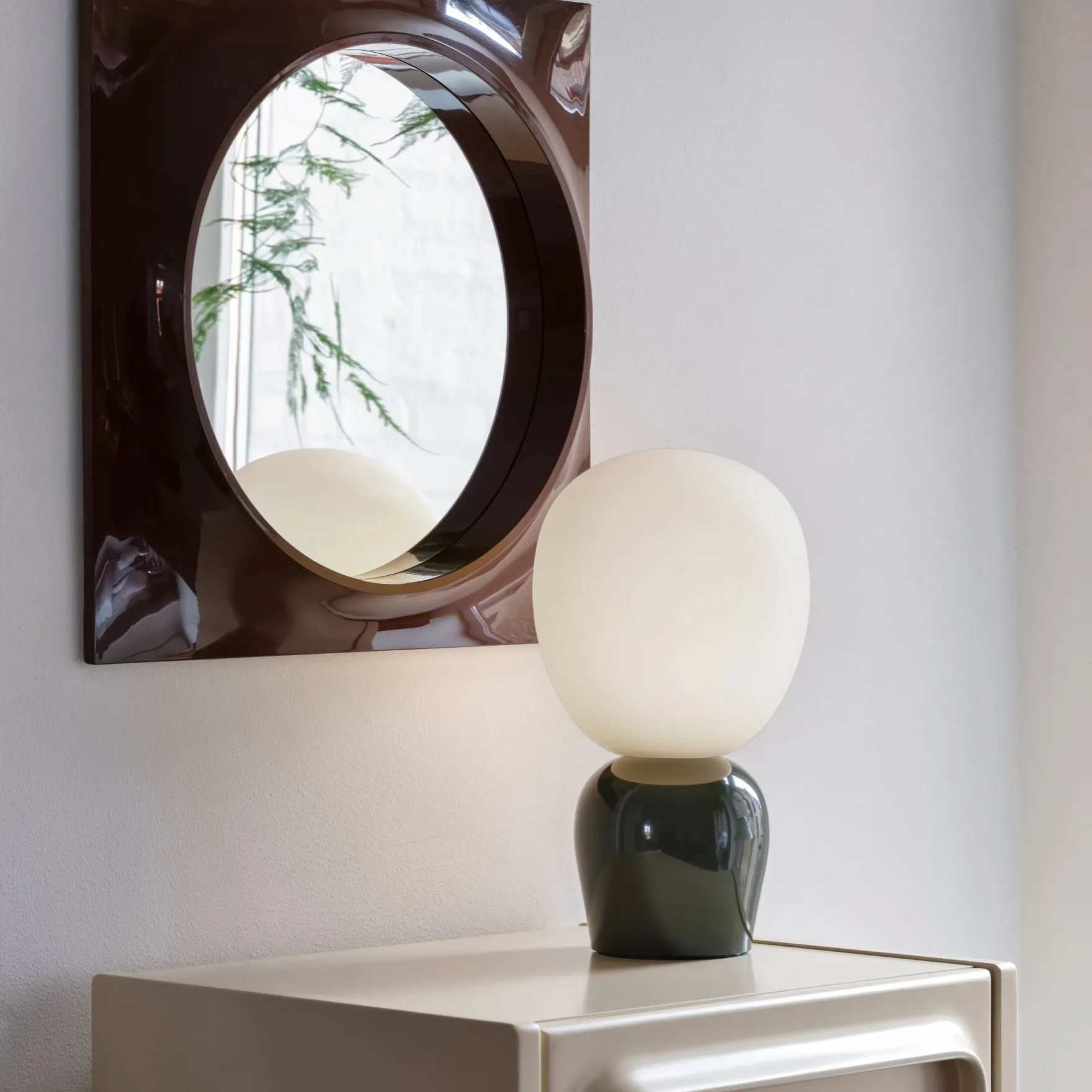 Buddy bordlampe grønn/opal