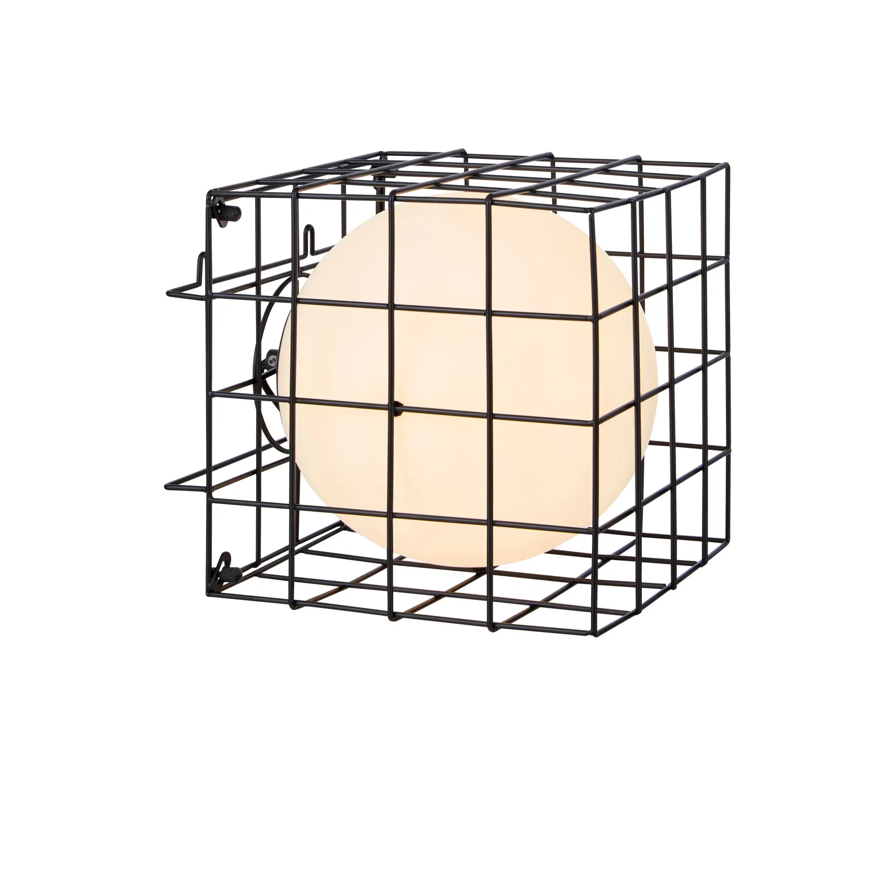 Cage vegglampe 40W E14 sort/hvit