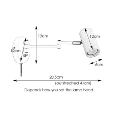 Costilla vegglampe hvit