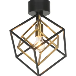 Cubes taklampe messing/sort