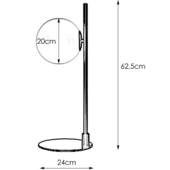 Dione bordlampe antikk/sotet