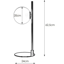 Dione bordlampe sort/hvit