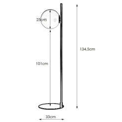 Dione gulvlampe antikk/sotet