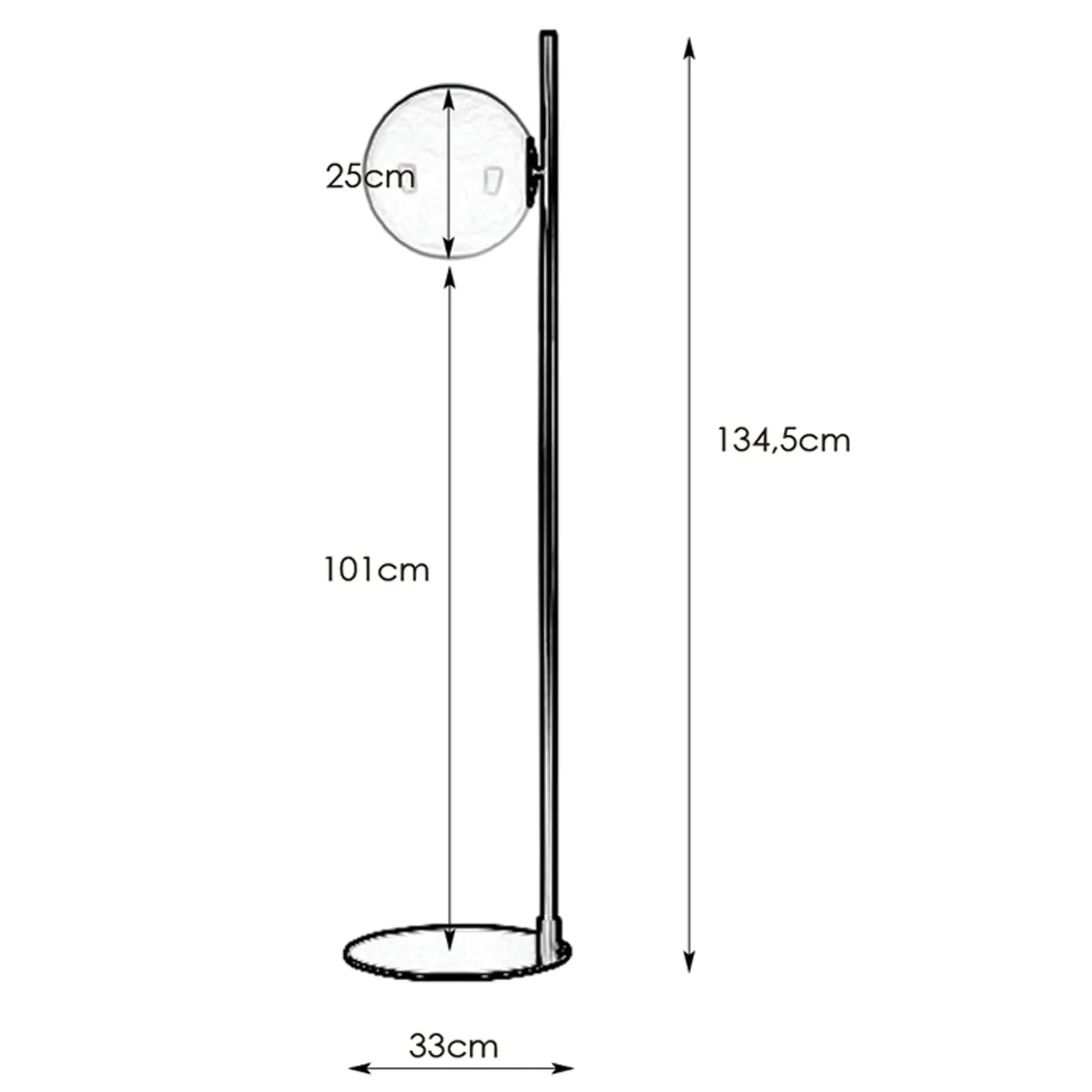 Dione gulvlampe sort/hvit