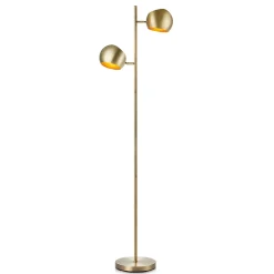 Edgar 2-lys gulvlampe messing