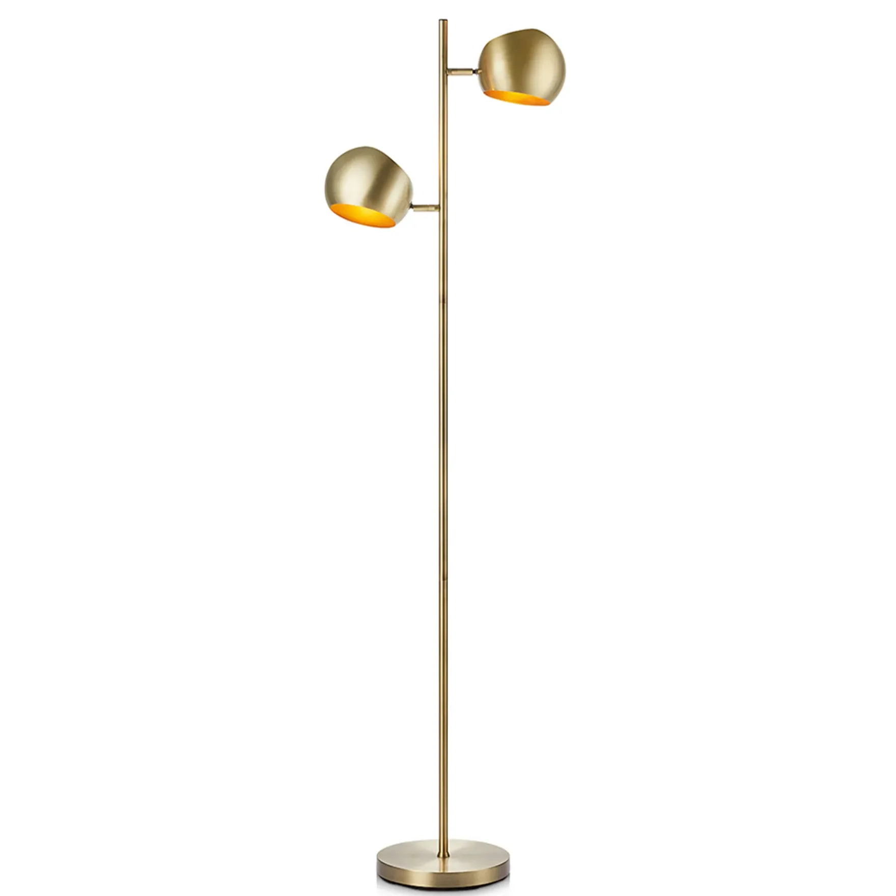Edgar 2-lys gulvlampe messing