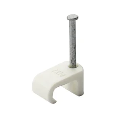 EGANT kabelklips 7x10mm PR2.5 hvit 25pk