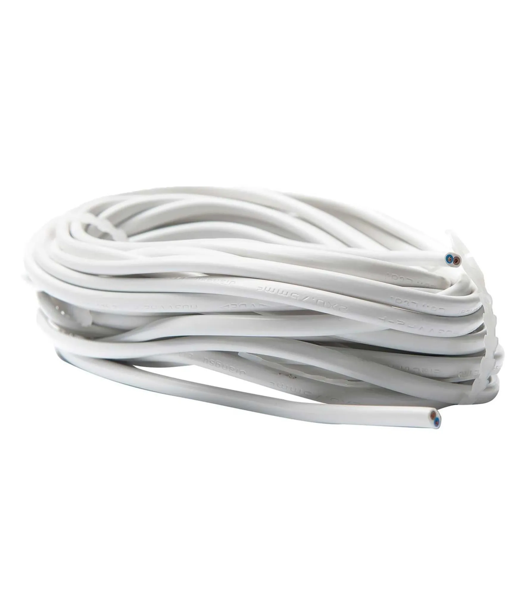 EGANT lampettledning 2x0.75mm 1m hvit