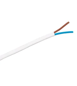 EGANT lampettledning 2x0.75mm 5m hvit