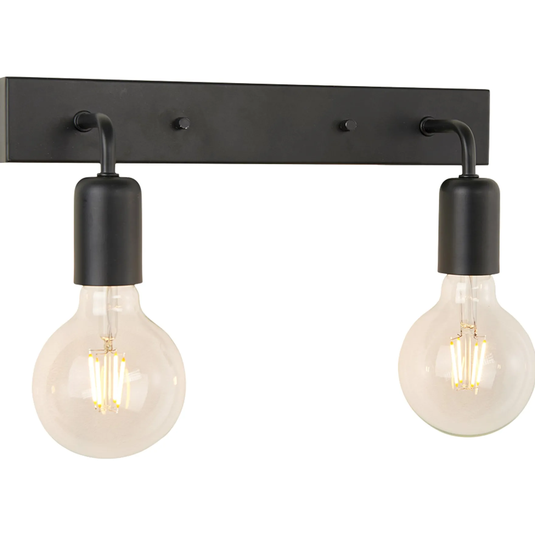 Eliott 2-lys vegglampe IP21 sort