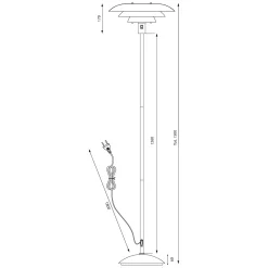 Epsilon gulvlampe sort