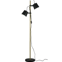 Espresso gulvlampe svart/tre