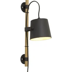 Espresso vegglampe sort/natur
