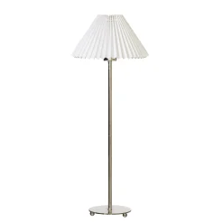 Ester bordlampe krom/hvit m/skjerm
