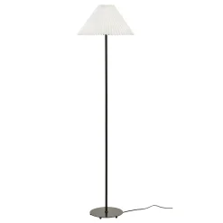 Ester gulvlampe sort/hvit m/skjerm
