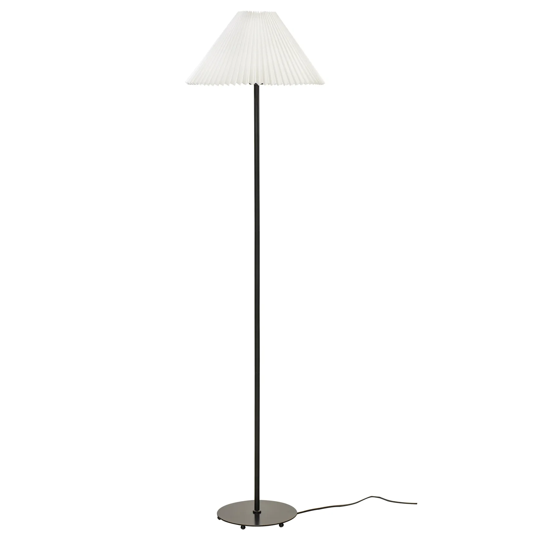 Ester gulvlampe sort/hvit m/skjerm