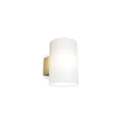 Evoke L vegglampe messing/opal IP44