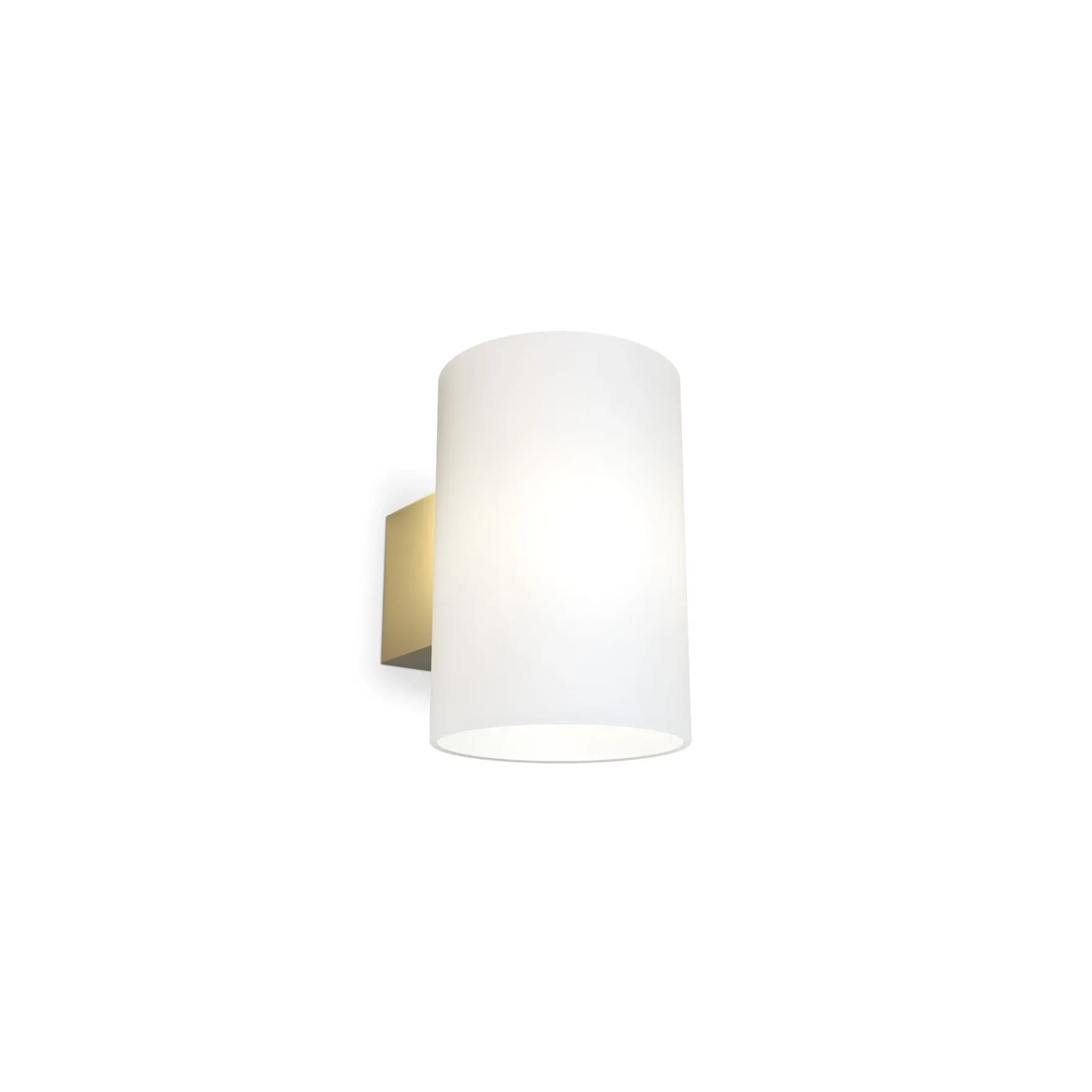 Evoke L vegglampe messing/opal IP44