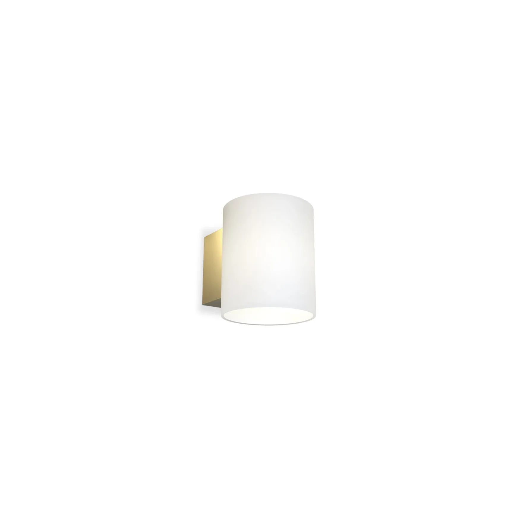 Evoke S vegglampe messing/opal IP44
