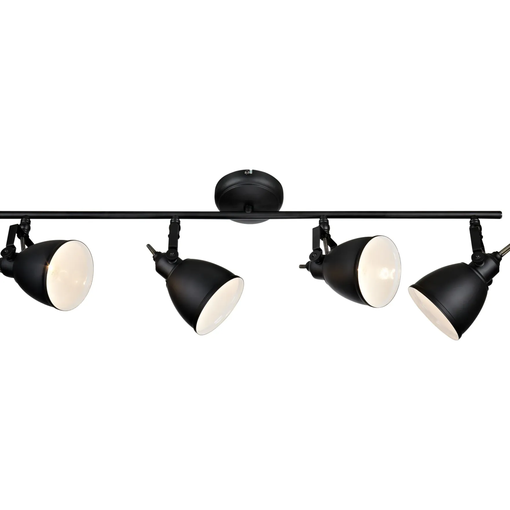 Fjällbacka 4-lys taklampe skinne sort