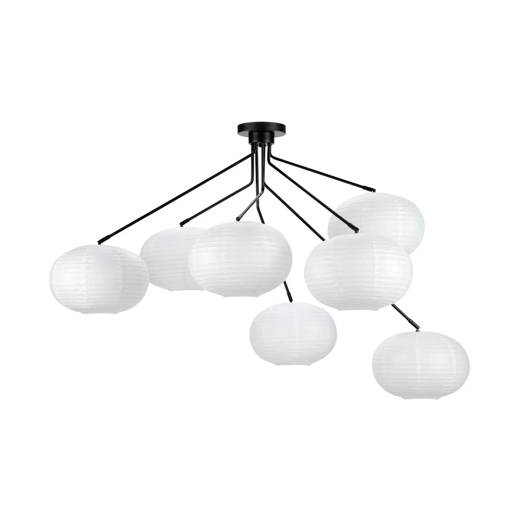 Galaxy taklampe 7x15W E14 sort/hvit