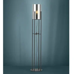 Glastonbury gulvlampe sort/sotet