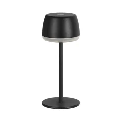 Gløtt bordlampe oppladbar sort