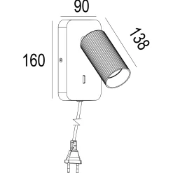 Grooves K1 veggspot GU10 LED sort