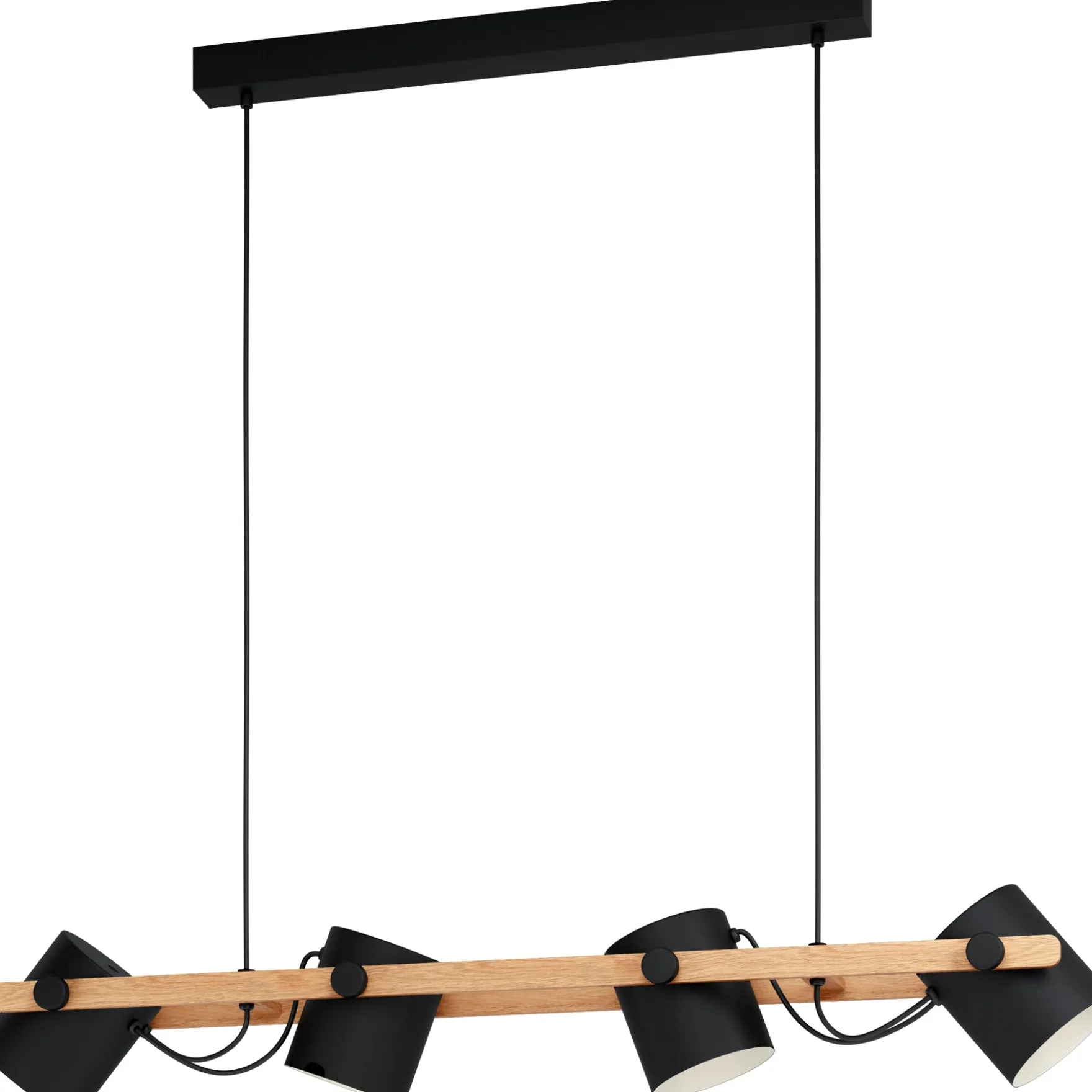 Hornwood 4-lys pendel sort/natur