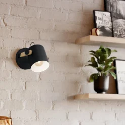 Hornwood vegglampe sort/tre