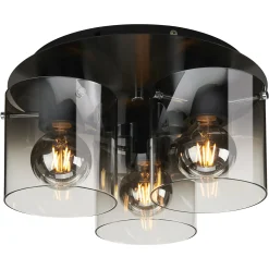Imperial 3-lys plafond sort/sotet
