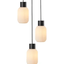 Ina 3-lys pendel rondell opal