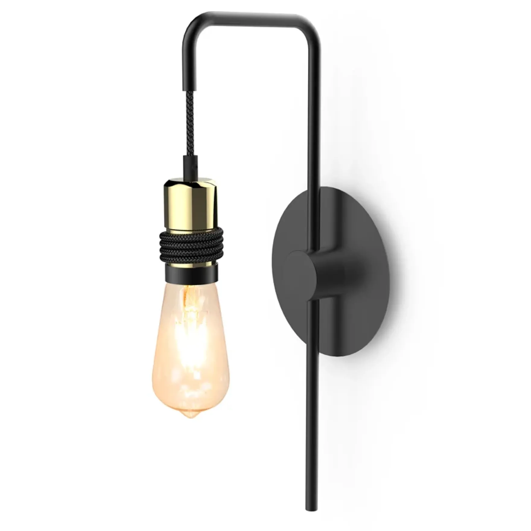 Indonesia vegglampe sort