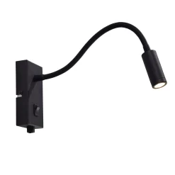 Isa vegglampe 3W sort LED