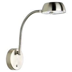 Jonas vegglampe 5W LED stål m/dimmer