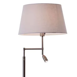 Kasper gulvlampe u/skjerm stål