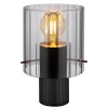 Kvarts bordlampe E27 sort/sotet