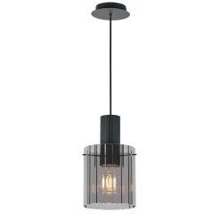Kvarts takpendel Ø18cm E27 sort/sotet
