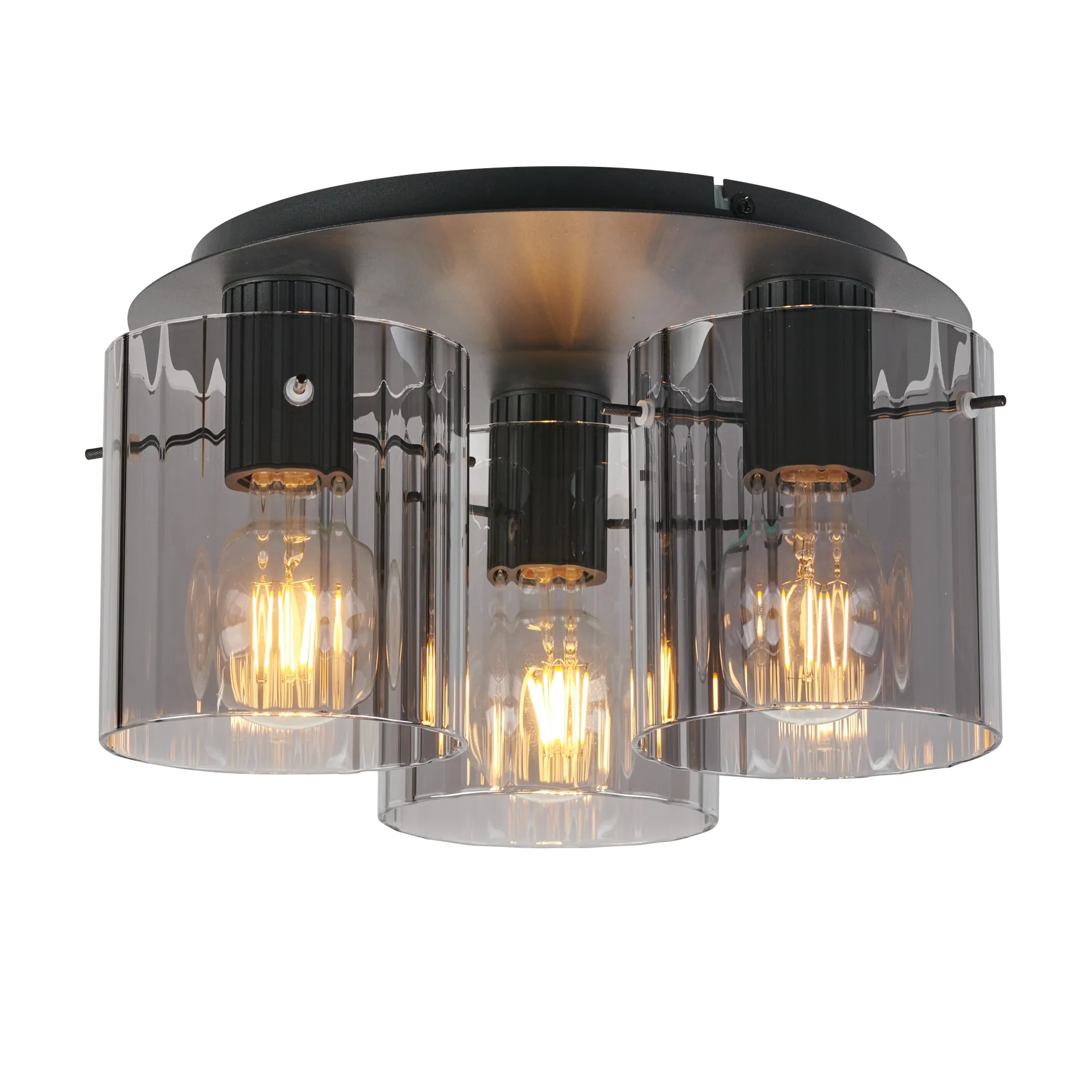 Kvarts takplafond Ø37 E27 sort/sotet