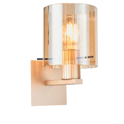 Kvarts vegglampe E27 gull/champagne