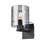 Kvarts vegglampe E27 sort/sotet