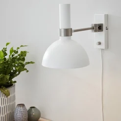 Larry veggspot 60W E27 hvit/stål